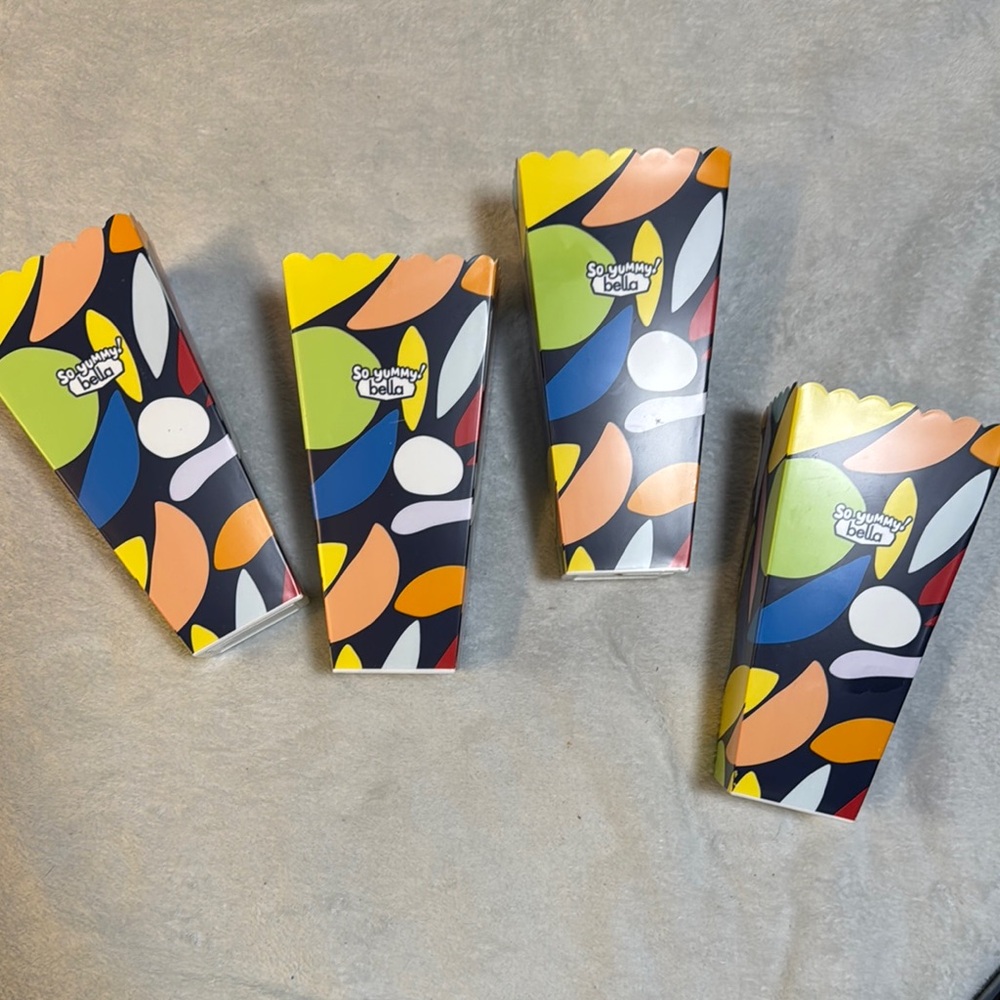 Colorful Popcorn Boxes